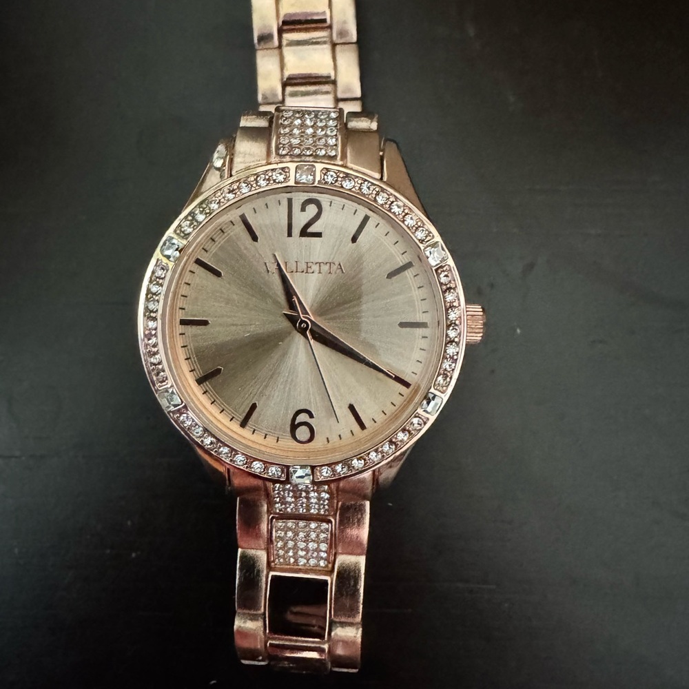 Women's Rose Gold Watch with Crystal Accents